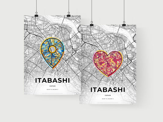 Itabashi Japan art print for couples
