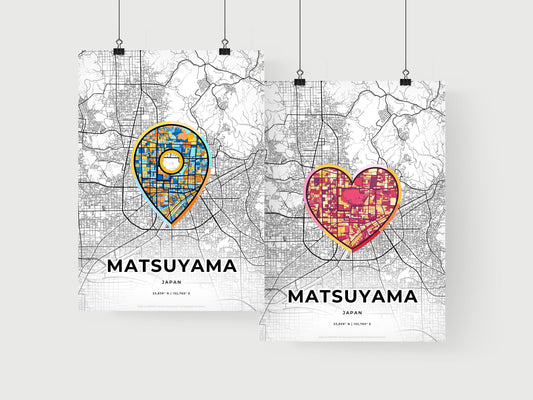 Matsuyama Japan art print for couples