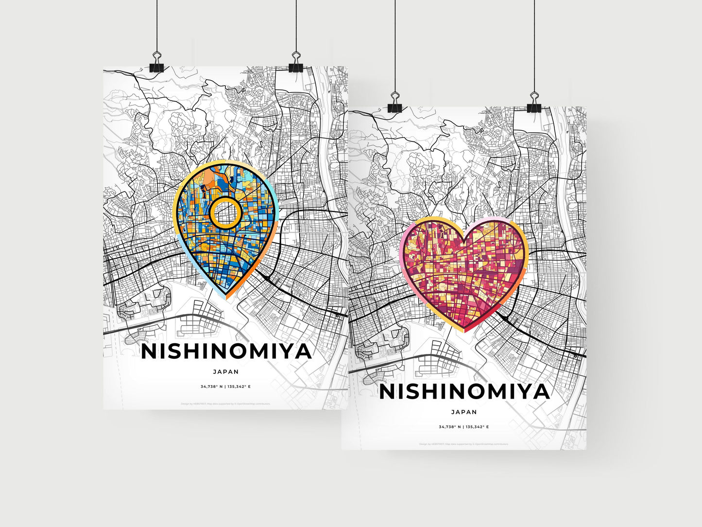Nishinomiya Japan art print for couples
