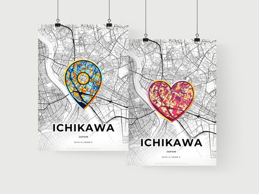 Ichikawa Japan art print for couples