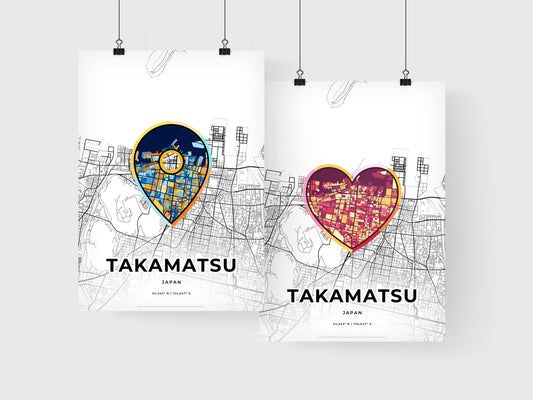 Takamatsu Japan art print for couples