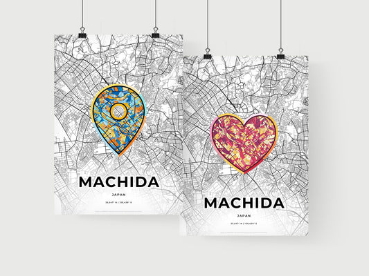 Machida Japan art print for couples