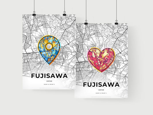 Fujisawa Japan art print for couples
