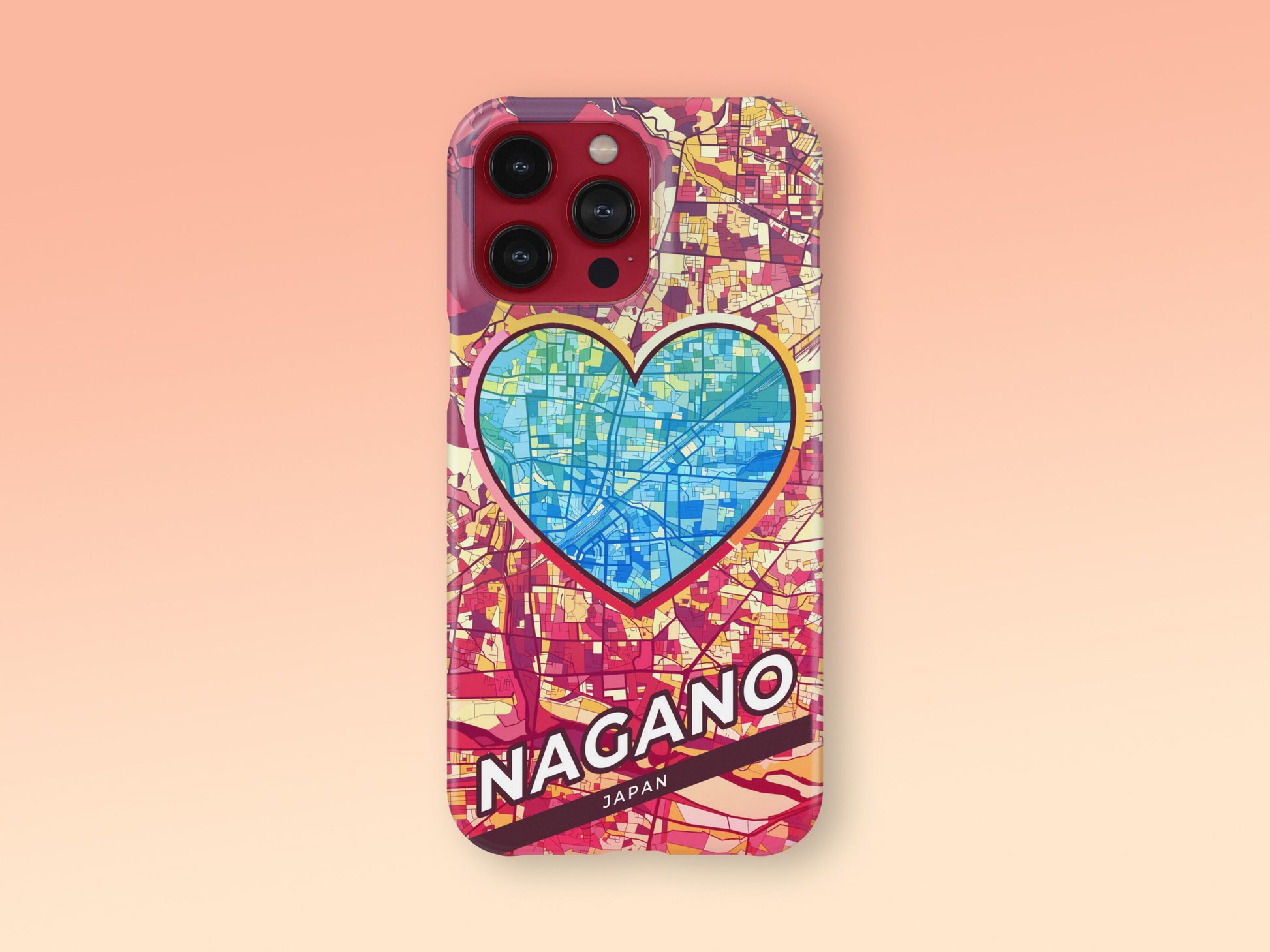 Nagano Japan slim phone case with colorful icon 2