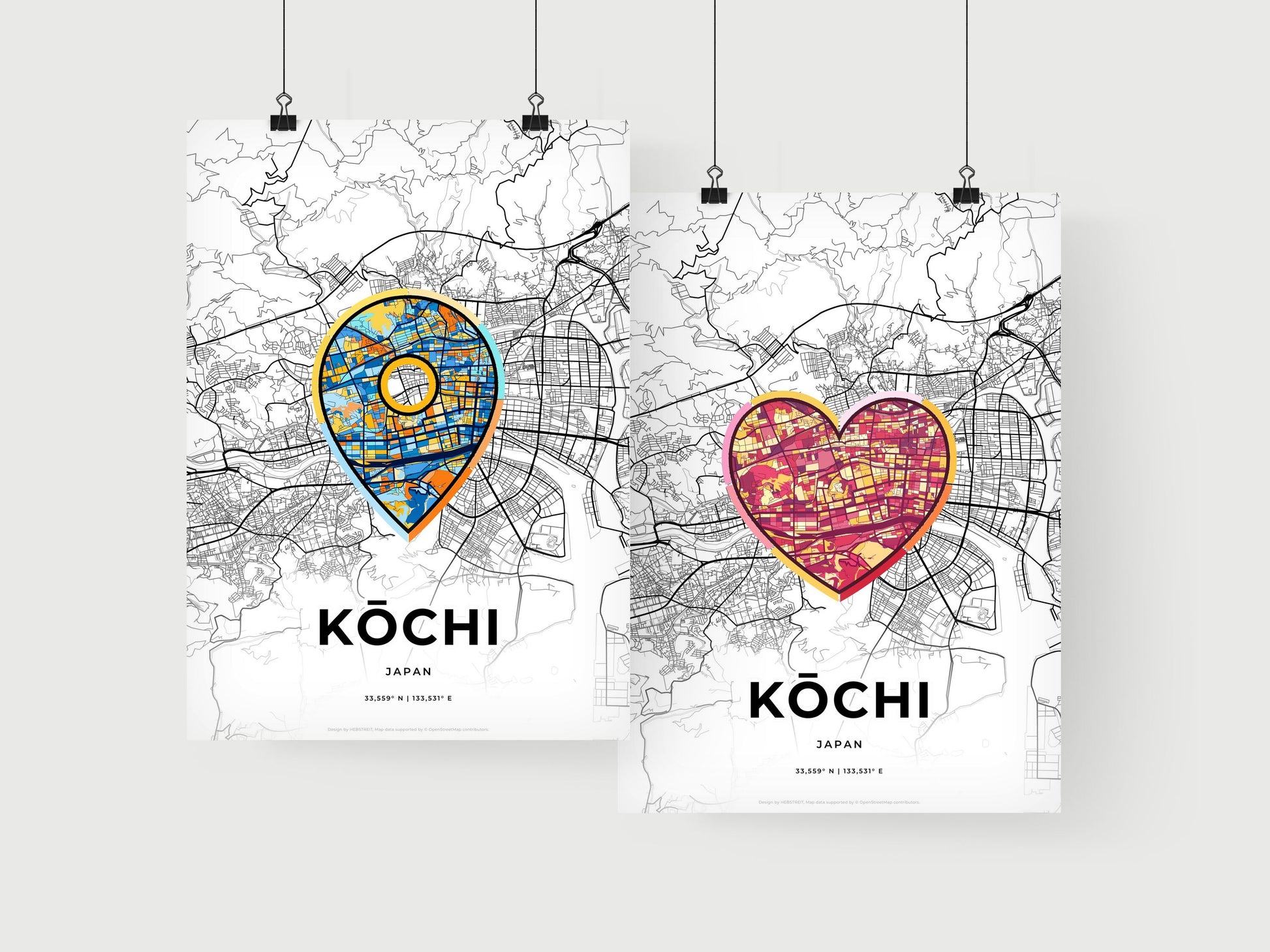 Kōchi Japan art print for couples