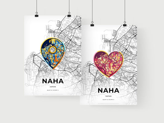 Naha Japan art print for couples
