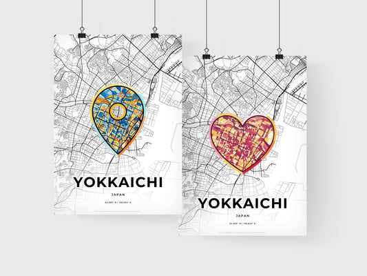 Yokkaichi Japan art print for couples