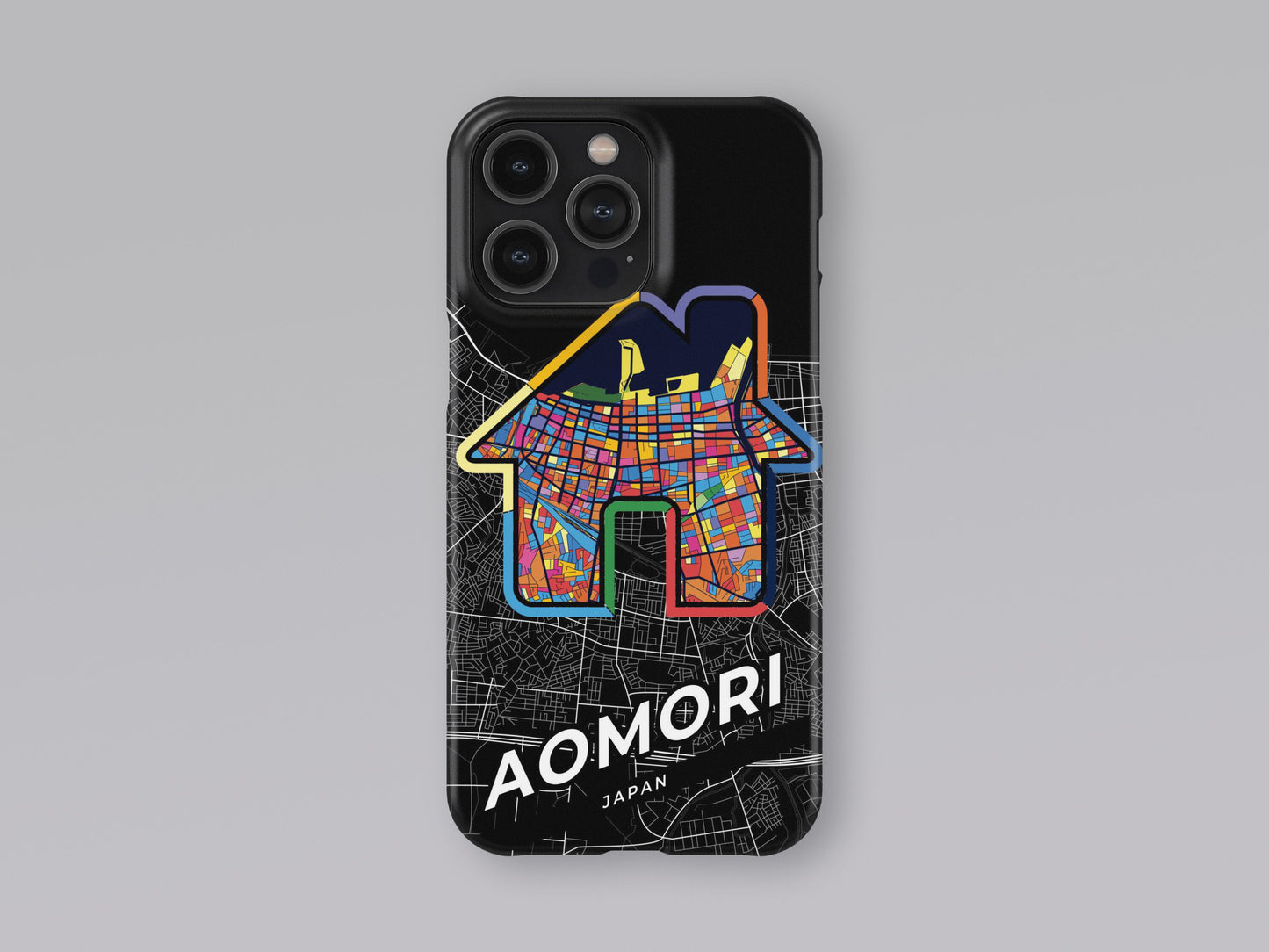 Aomori Japan slim phone case with colorful icon. Birthday, wedding or housewarming gift. Couple match cases. 3