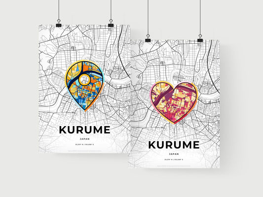 Kurume Japan art print for couples