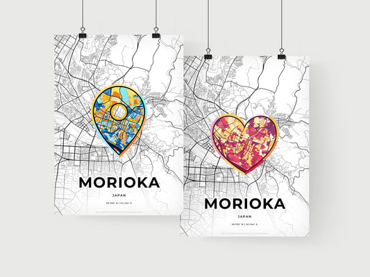Morioka Japan art print for couples