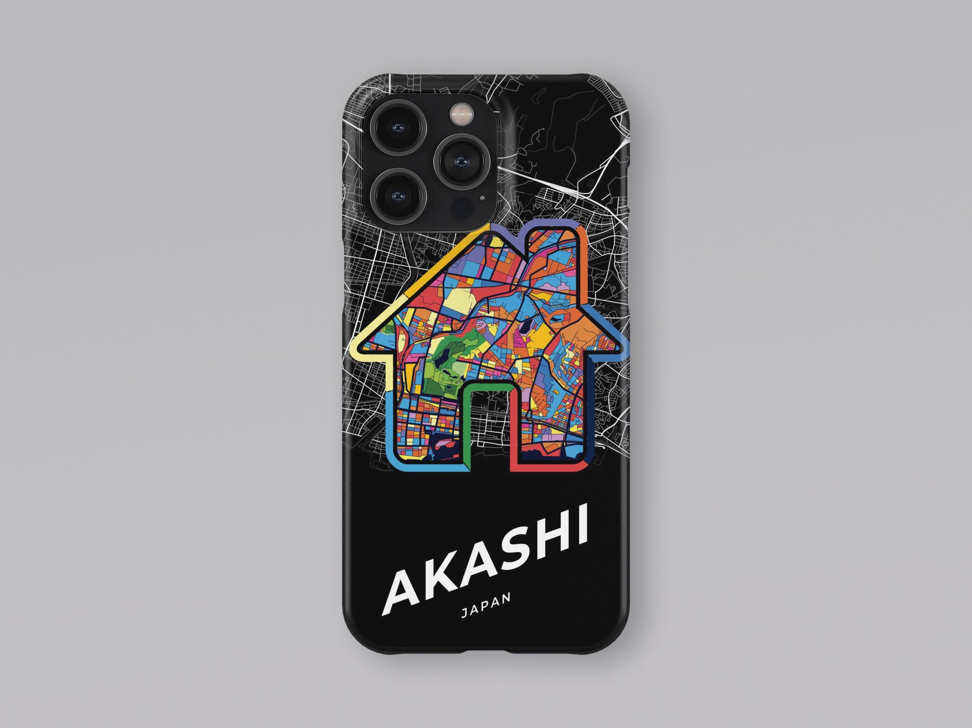 Akashi Japan slim phone case with colorful icon. Birthday, wedding or housewarming gift. Couple match cases. 3