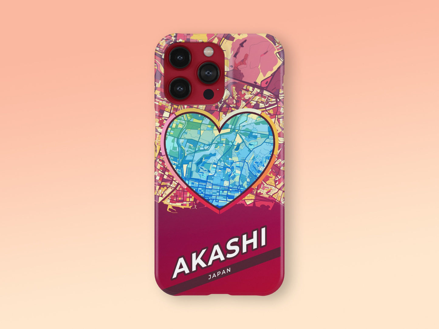 Akashi Japan slim phone case with colorful icon. Birthday, wedding or housewarming gift. Couple match cases. 2