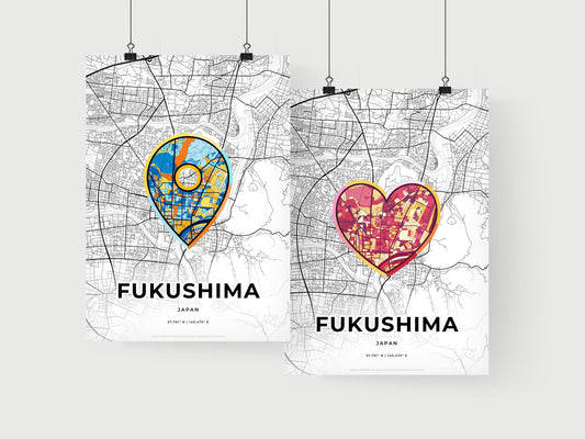 Fukushima Japan art print for couples
