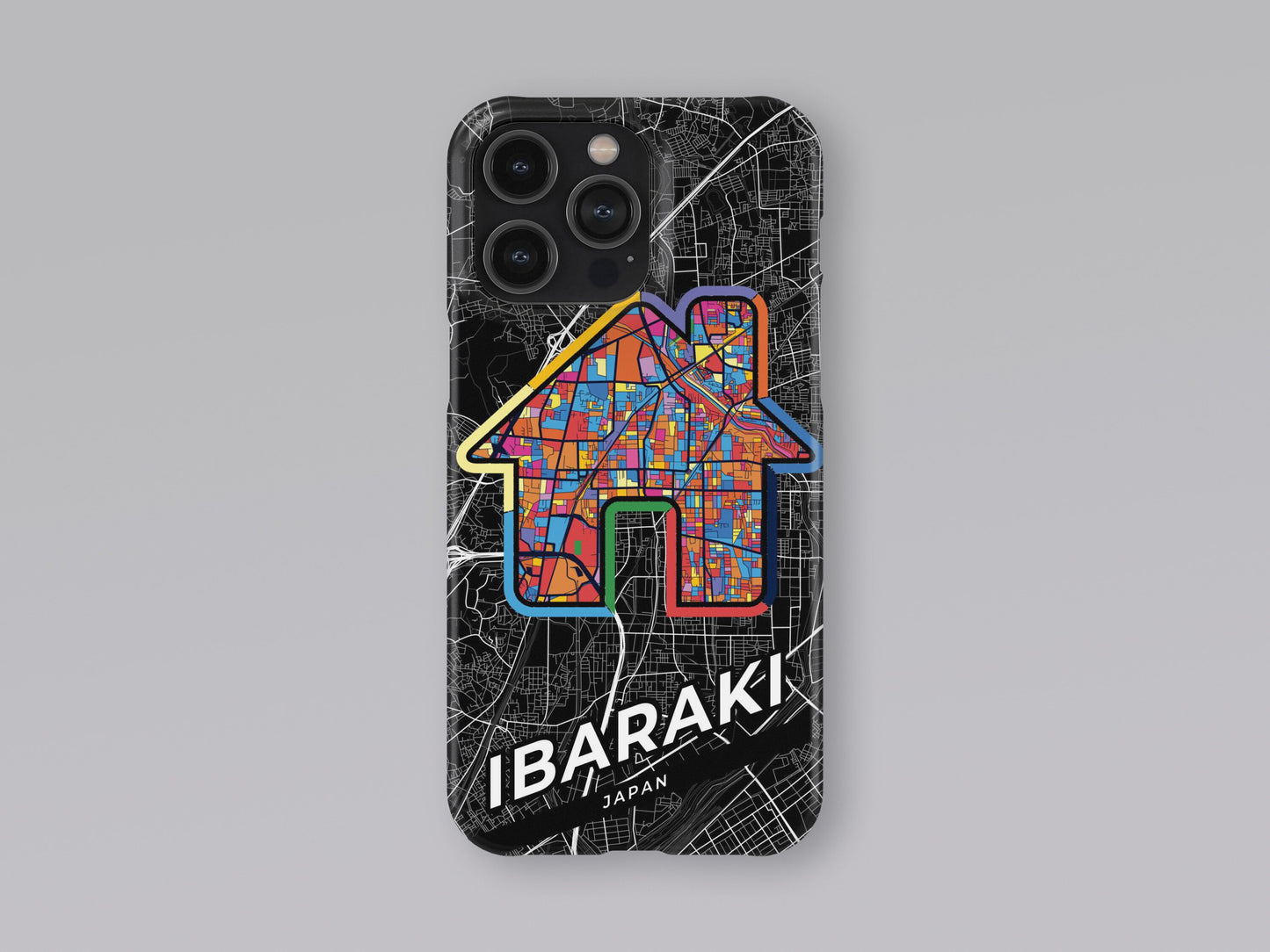 Ibaraki Japan slim phone case with colorful icon. Birthday, wedding or housewarming gift. Couple match cases. 3