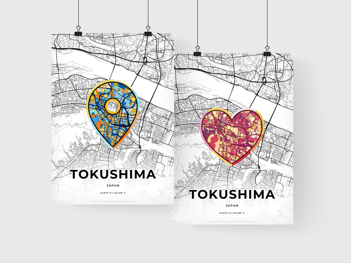 Tokushima Japan art print for couples