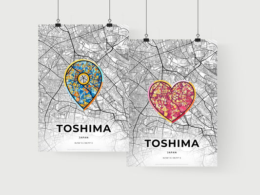 Toshima Japan art print for couples