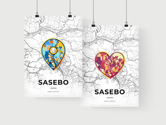 Sasebo Japan art print for couples