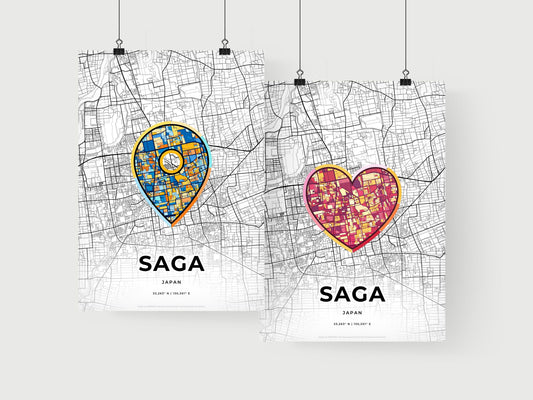Saga Japan art print for couples