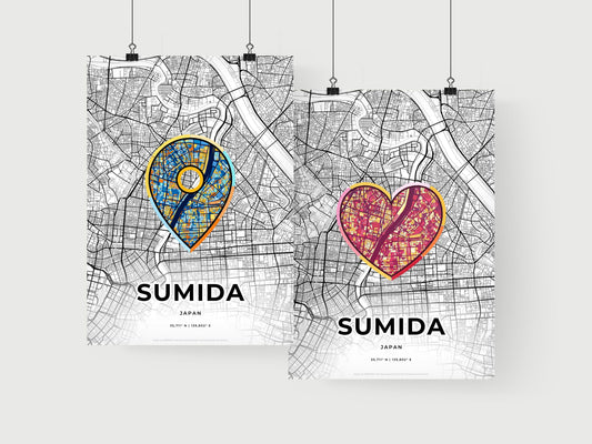 Sumida Japan art print for couples
