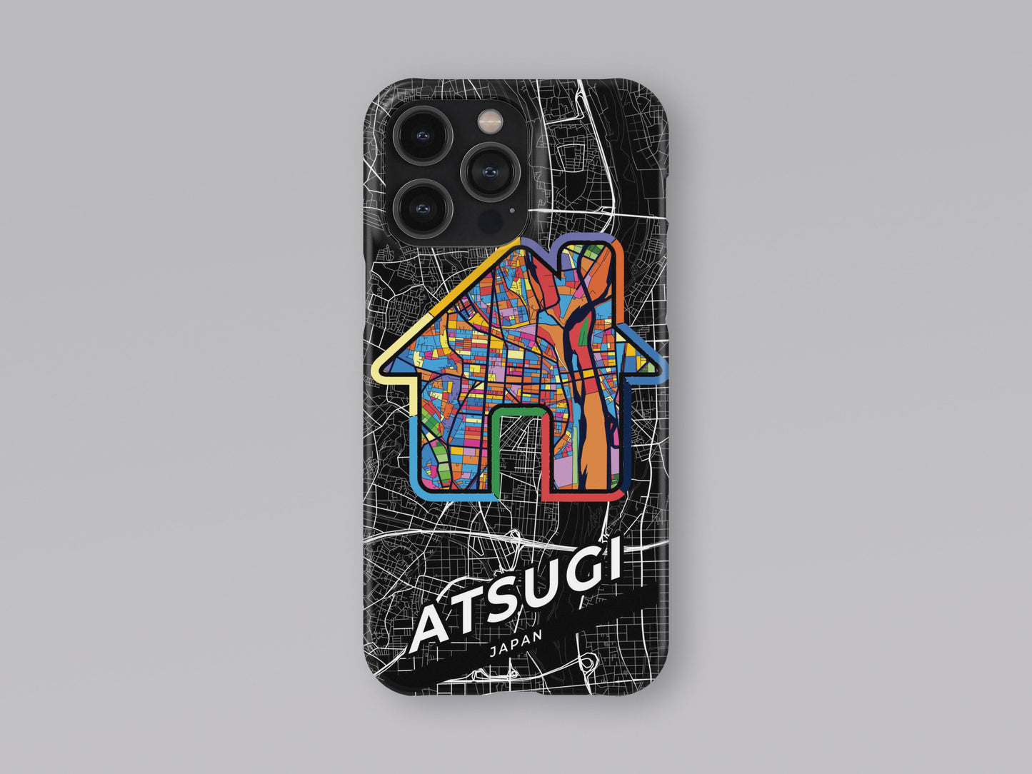 Atsugi Japan slim phone case with colorful icon. Birthday, wedding or housewarming gift. Couple match cases. 3