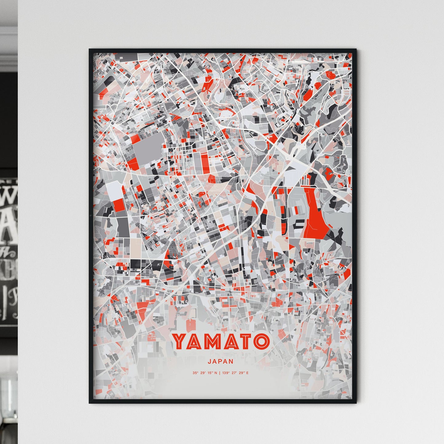 Colorful YAMATO JAPAN Fine Art Map Modern