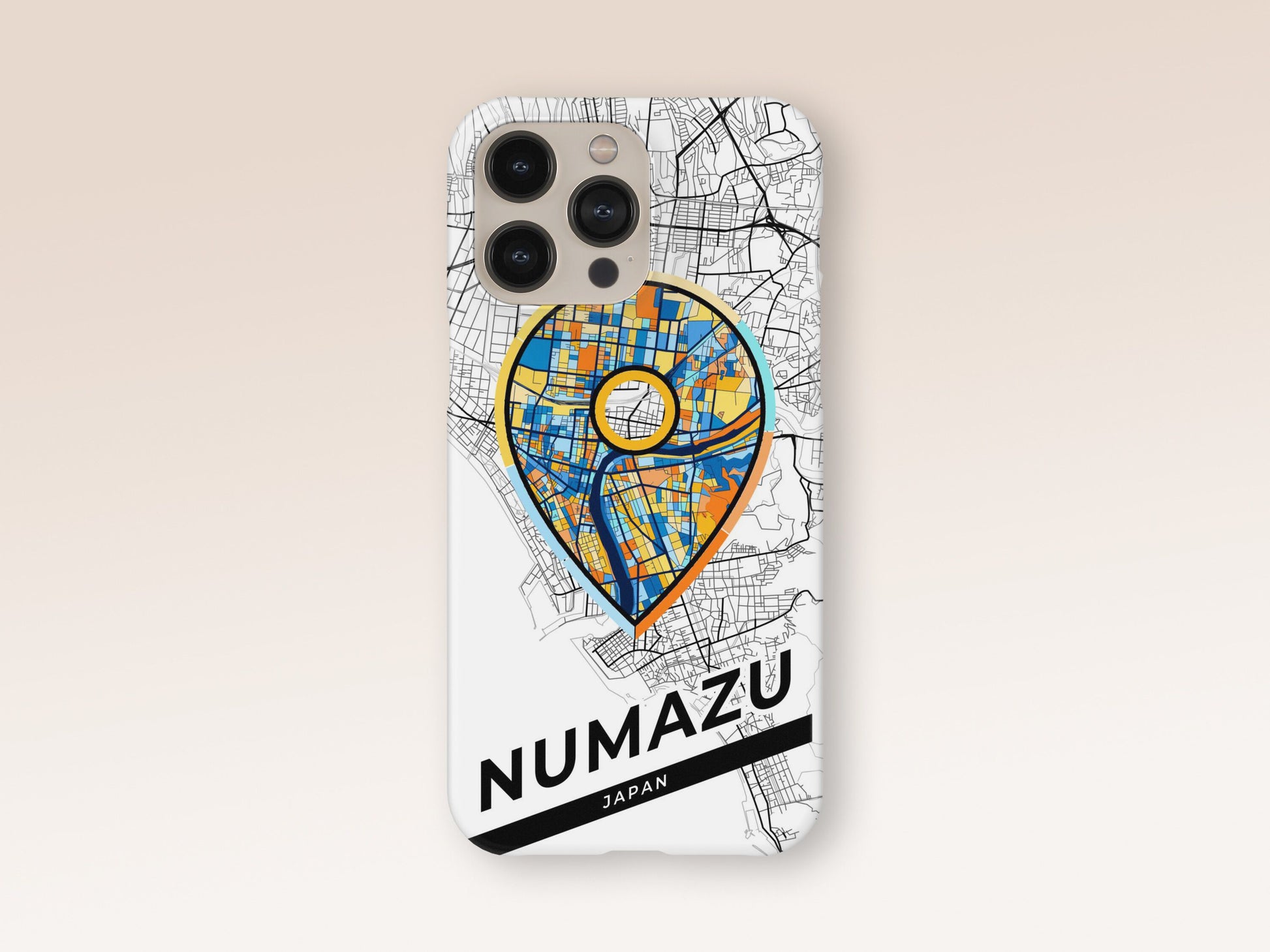 Numazu Japan slim phone case with colorful icon 1