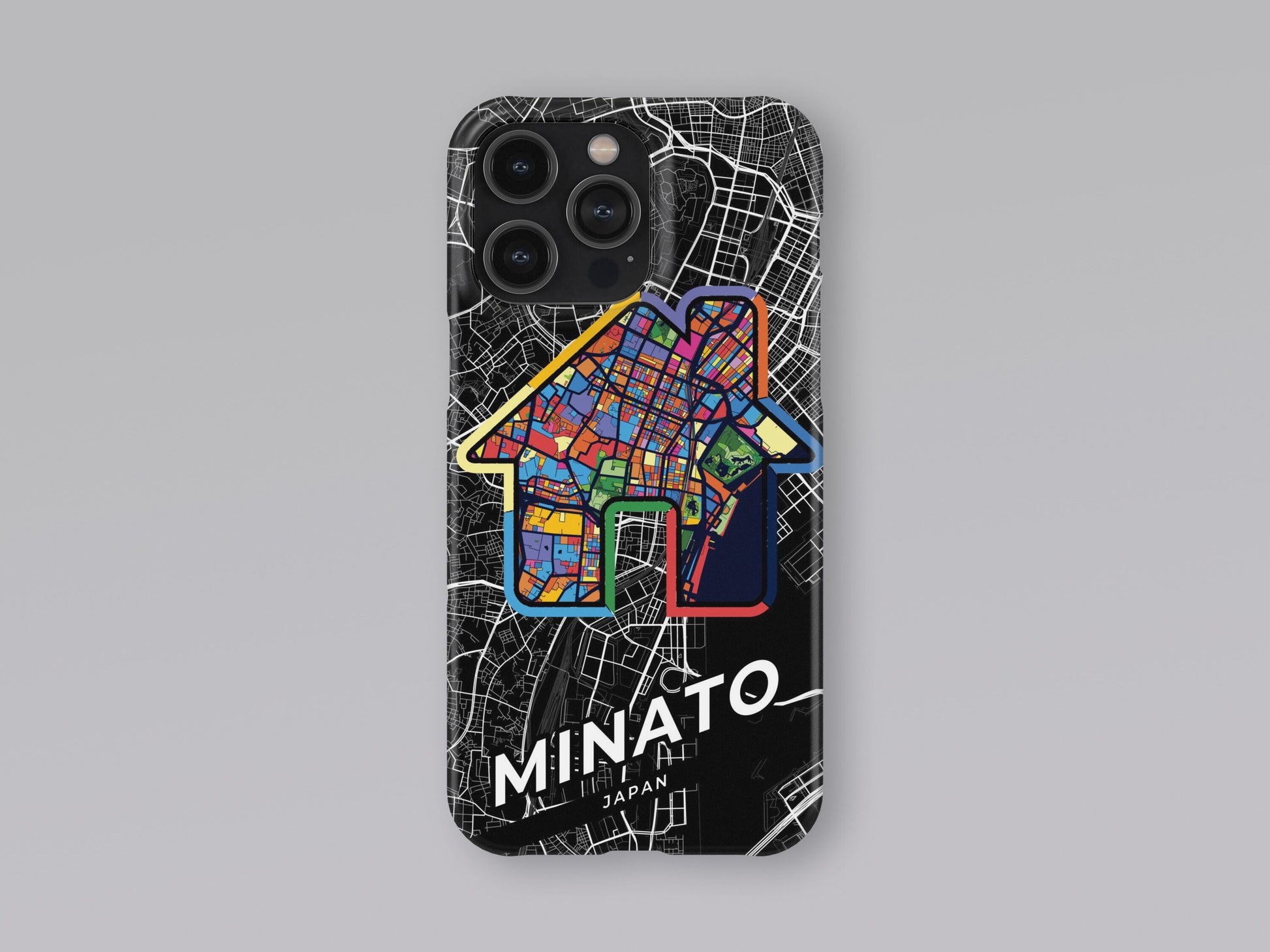 Minato Japan slim phone case with colorful icon 3