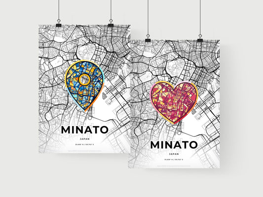 Minato Japan art print for couples