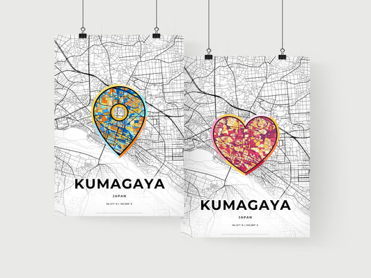 Kumagaya Japan art print for couples
