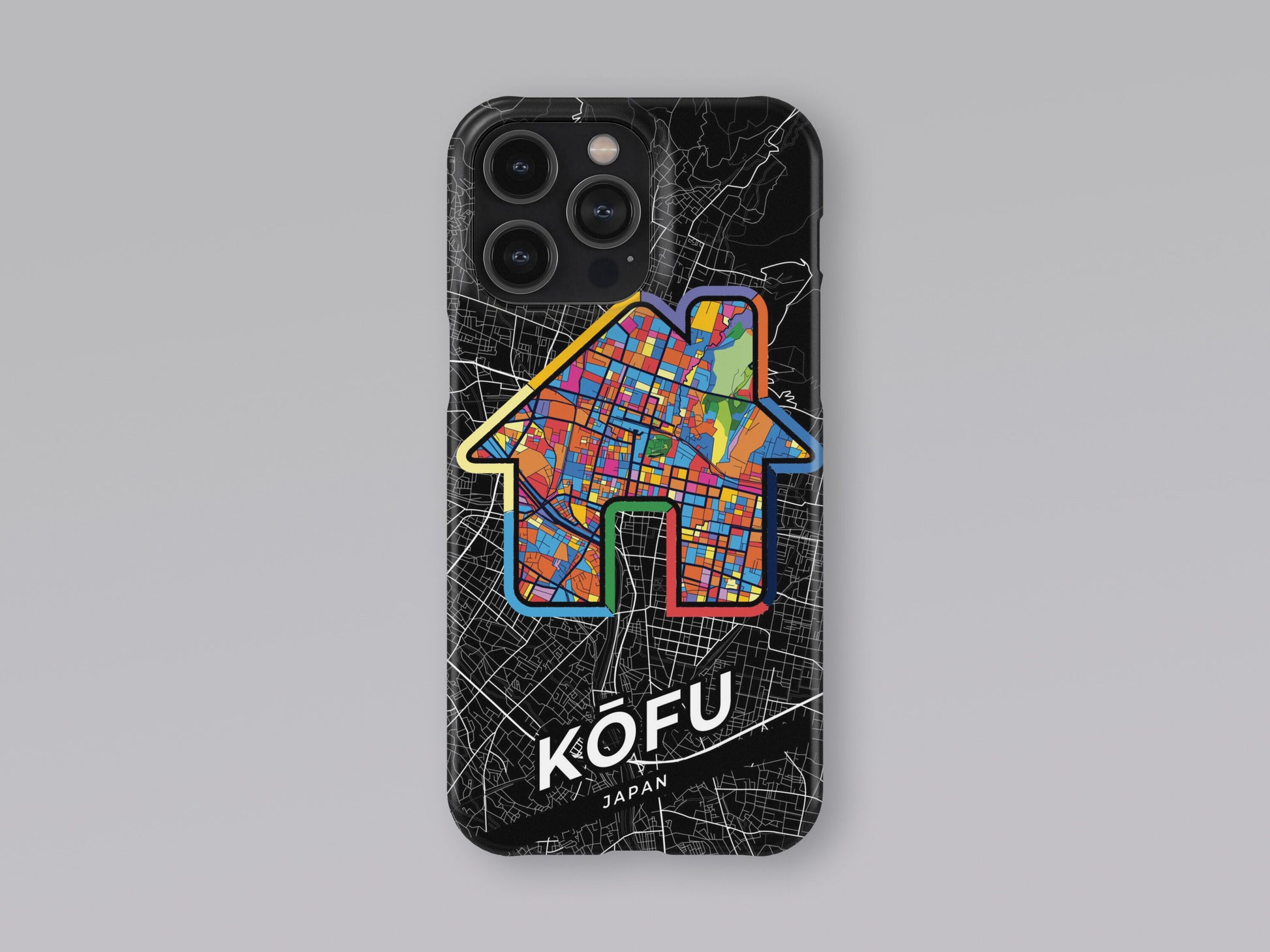 Kōfu Japan slim phone case with colorful icon. Birthday, wedding or housewarming gift. Couple match cases. 3