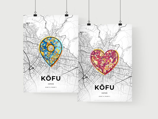Kōfu Japan art print for couples