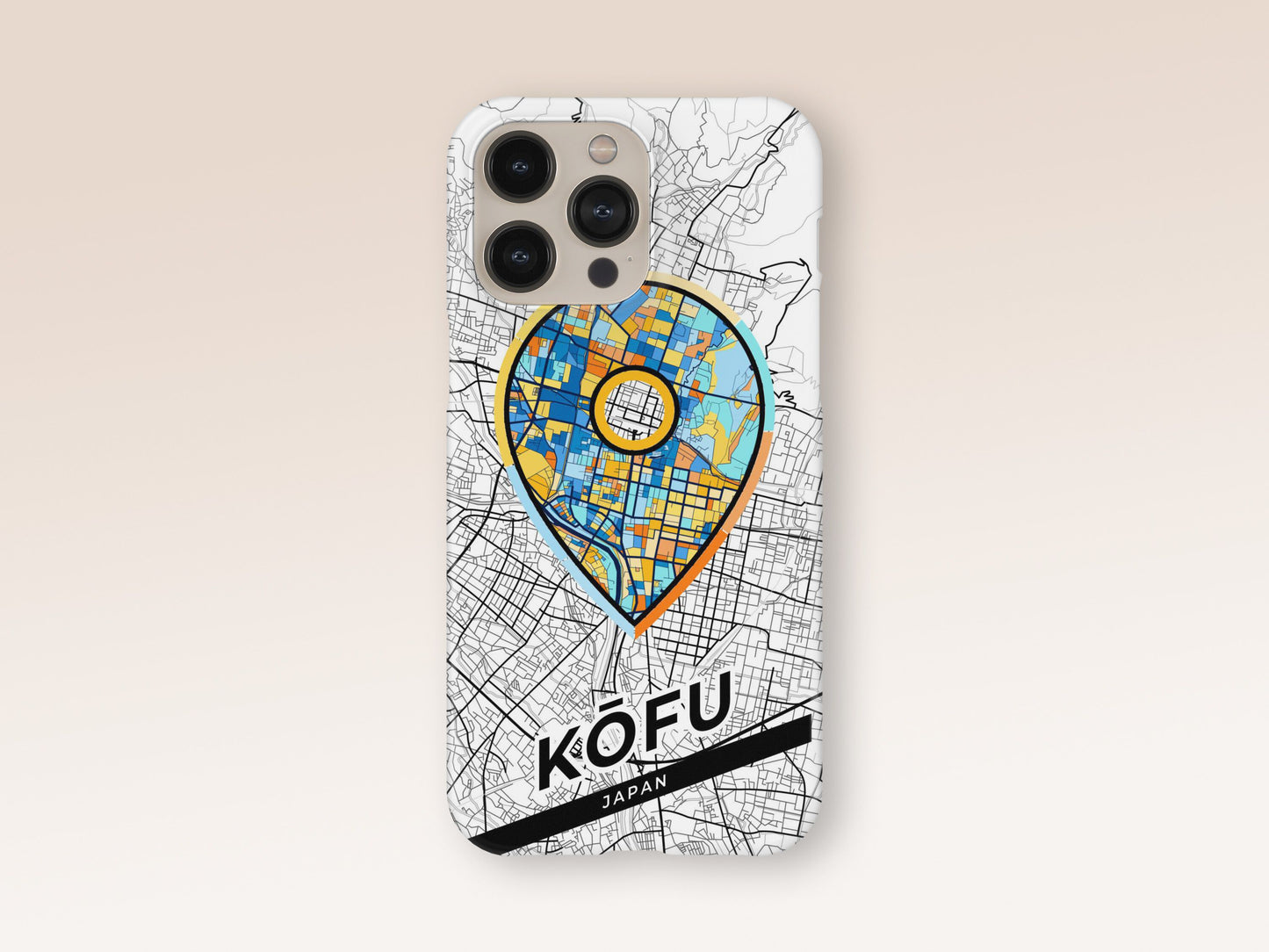 Kōfu Japan slim phone case with colorful icon. Birthday, wedding or housewarming gift. Couple match cases. 1
