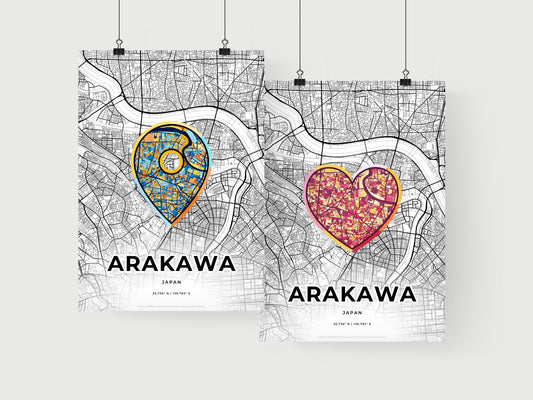 Arakawa Japan art print for couples