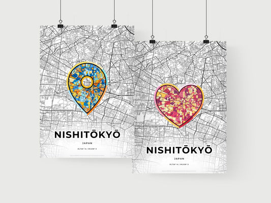 Nishitōkyō Japan art print for couples