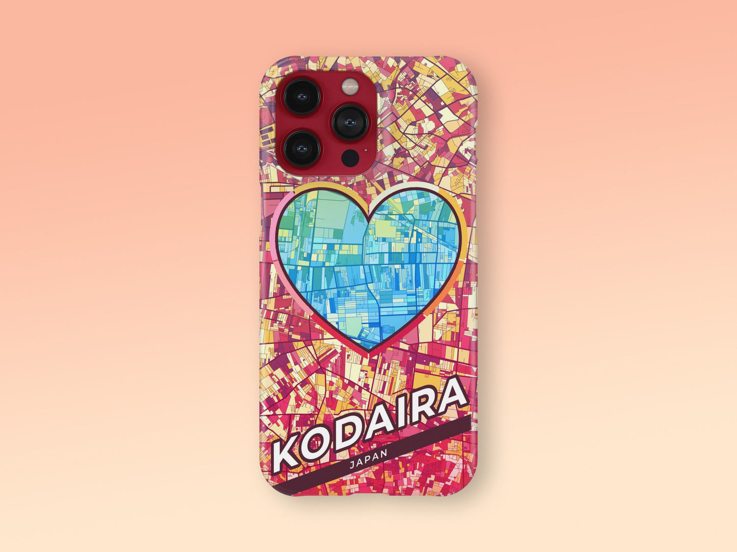 Kodaira Japan slim phone case with colorful icon. Birthday, wedding or housewarming gift. Couple match cases. 2