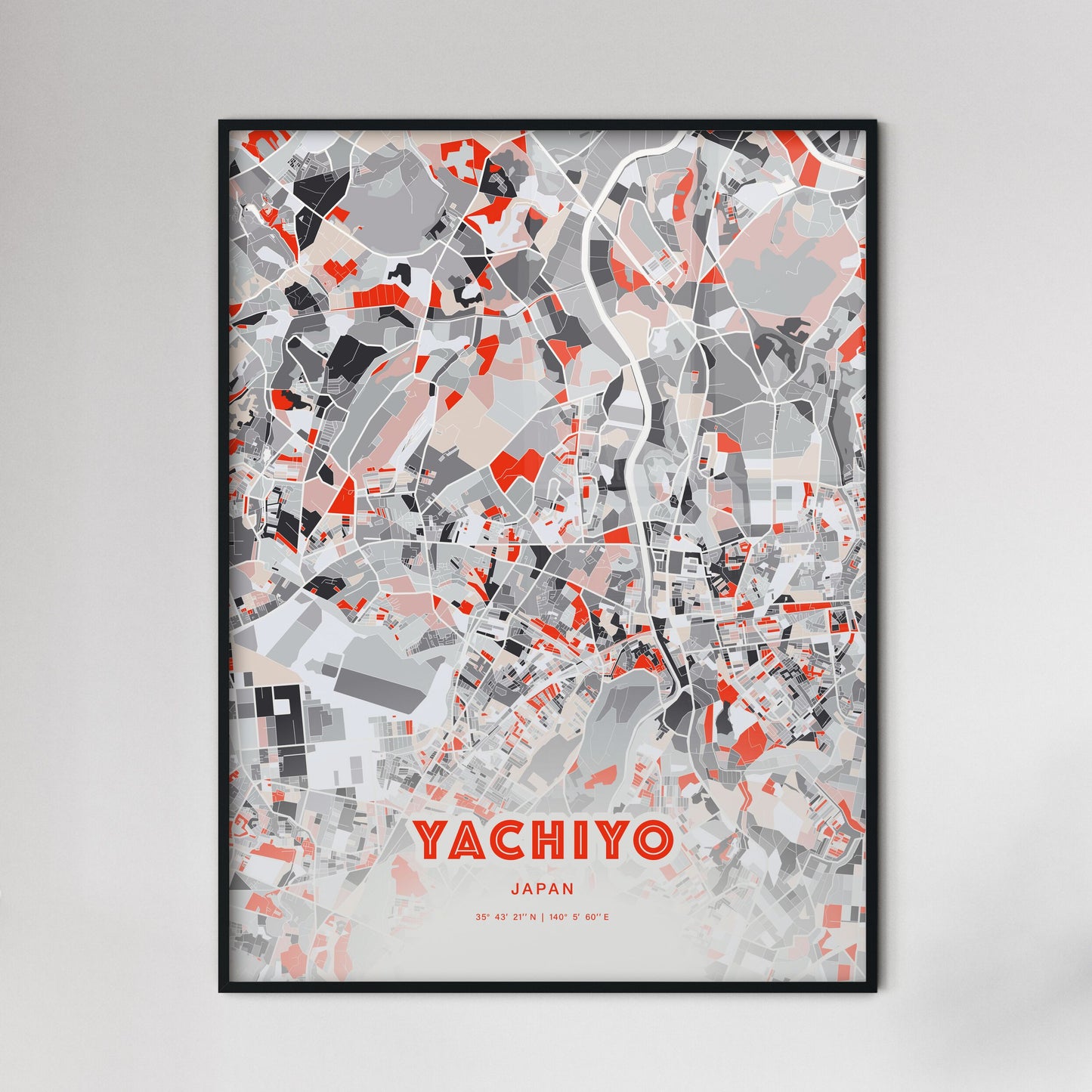 Colorful YACHIYO JAPAN Fine Art Map Modern