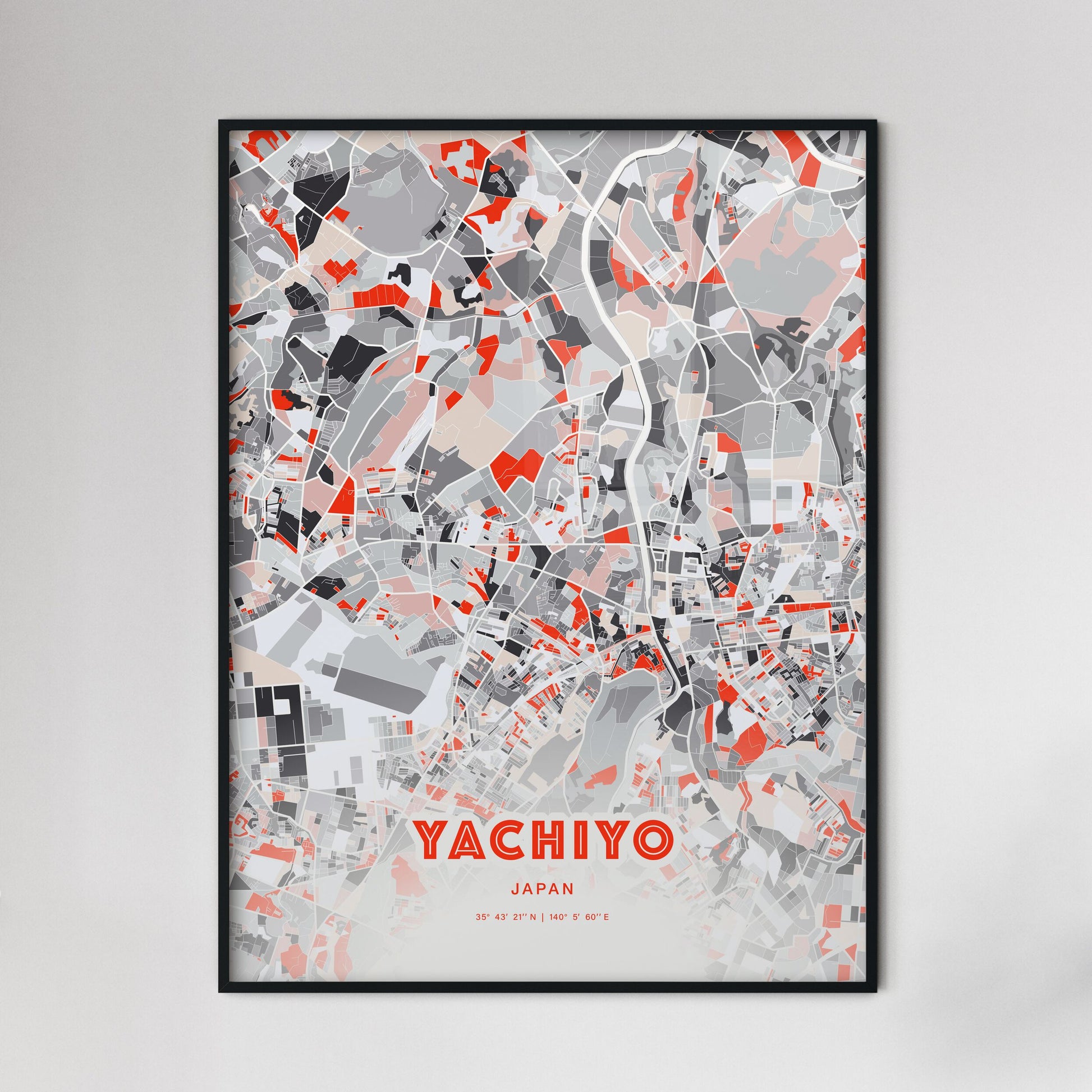 Colorful YACHIYO JAPAN Fine Art Map Modern