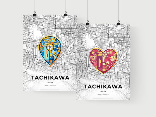 Tachikawa Japan art print for couples