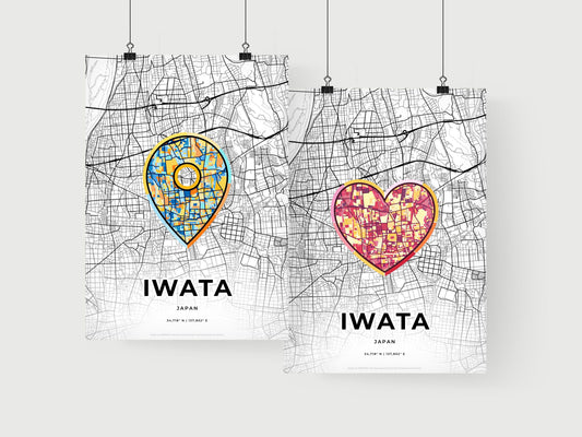 Iwata Japan art print for couples
