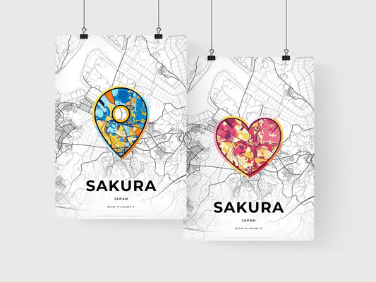 Sakura Japan art print for couples