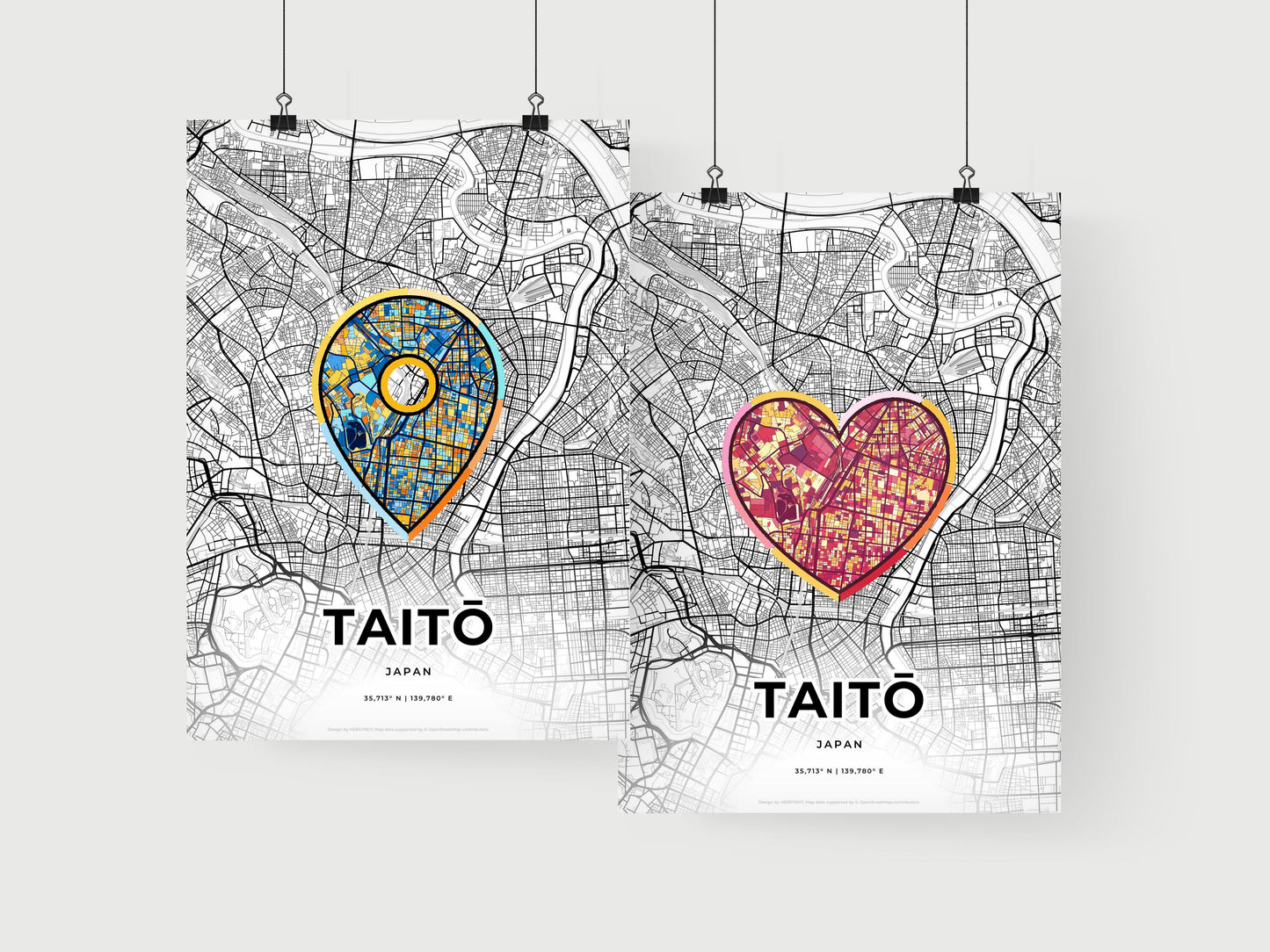 Taitō Japan art print for couples