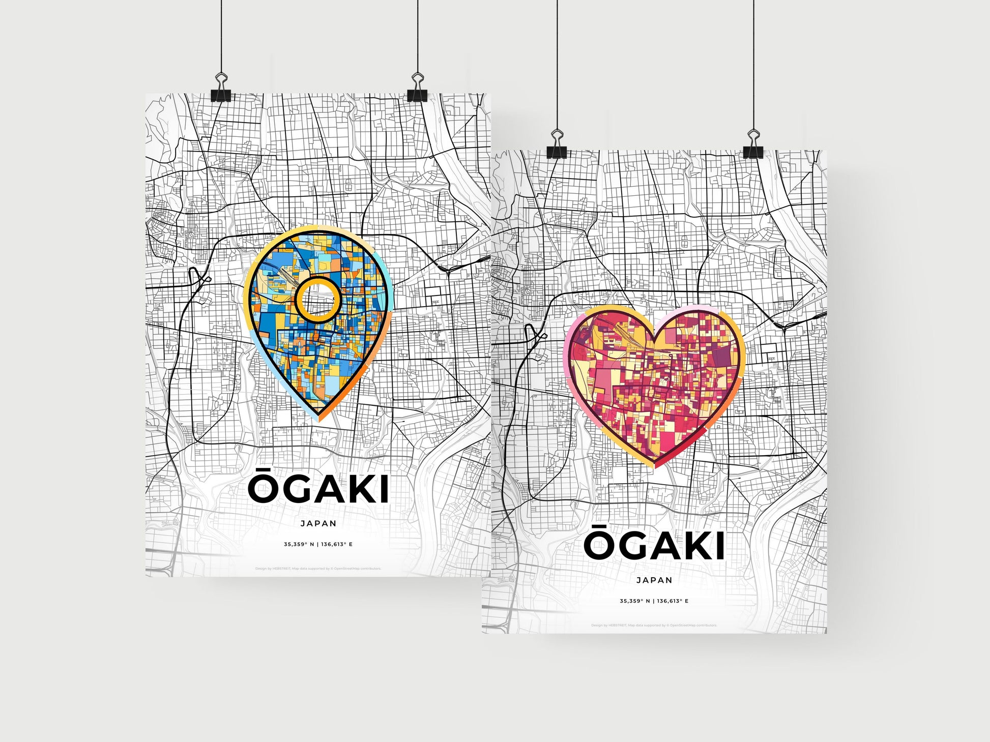Ōgaki Japan art print for couples