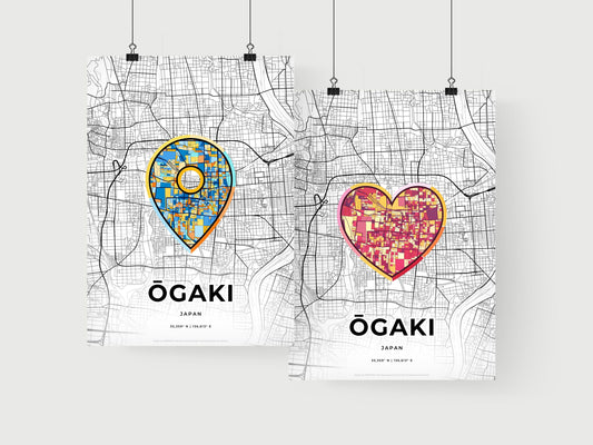 Ōgaki Japan art print for couples