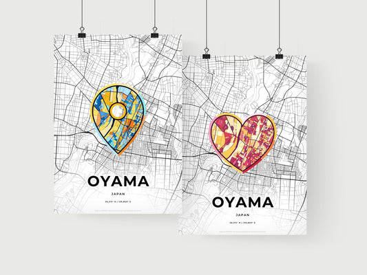 Oyama Japan art print for couples
