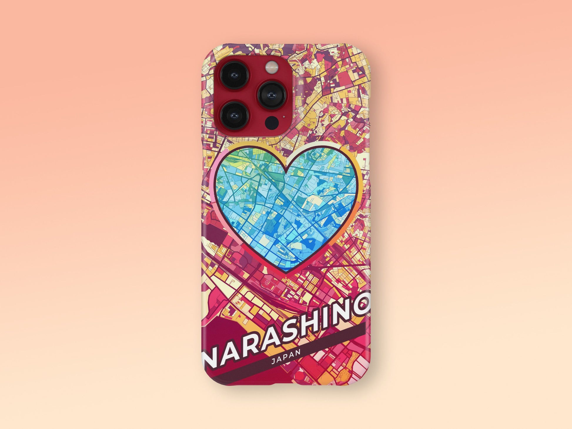 Narashino Japan slim phone case with colorful icon 2