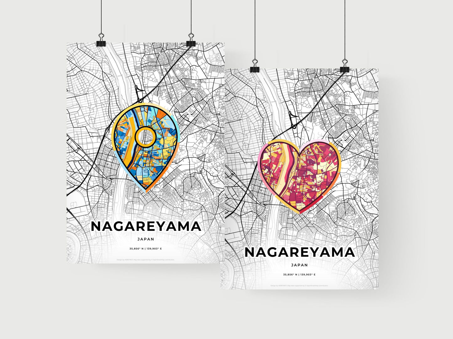 Nagareyama Japan art print for couples