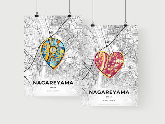 Nagareyama Japan art print for couples