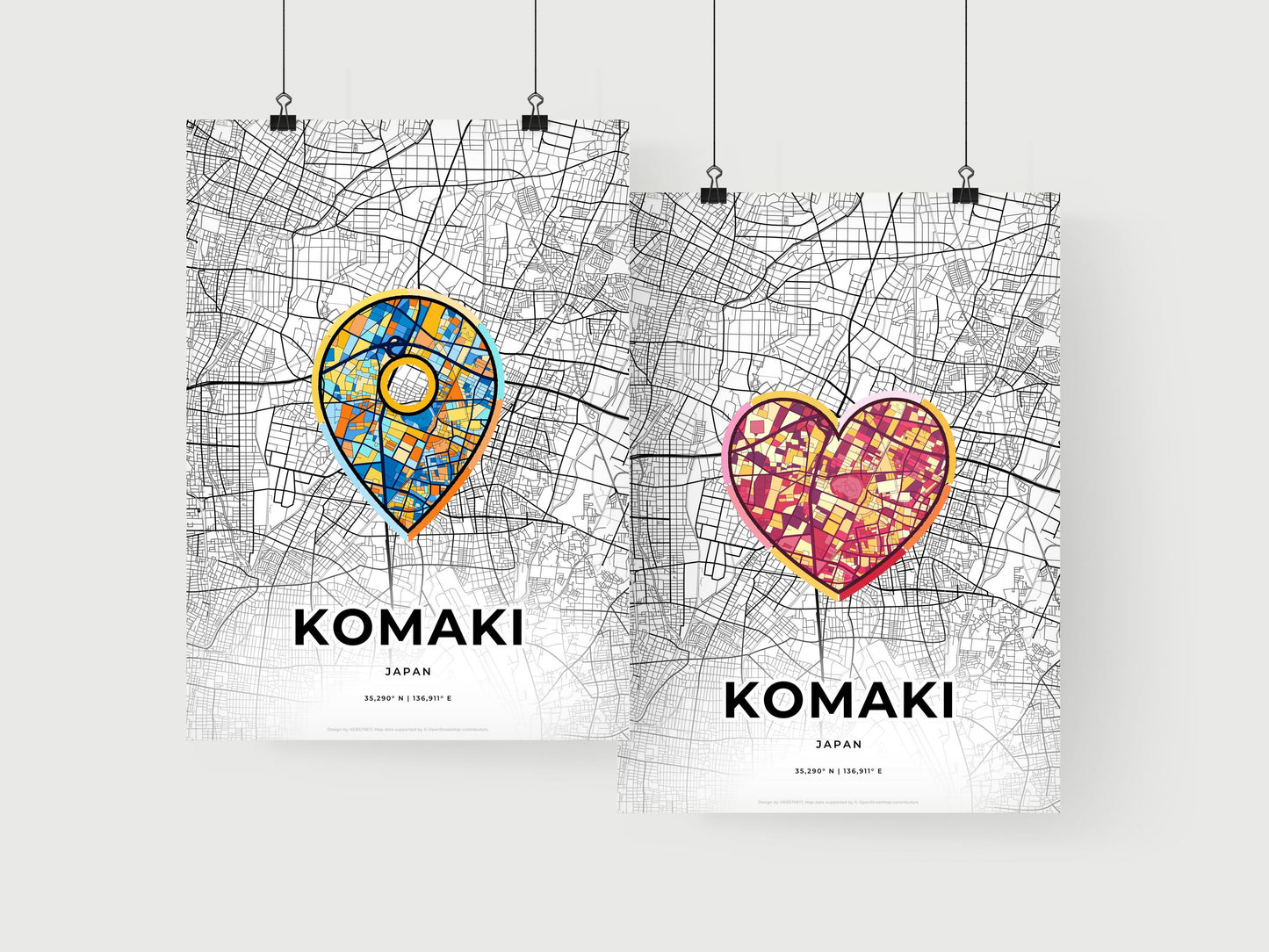 Komaki Japan art print for couples