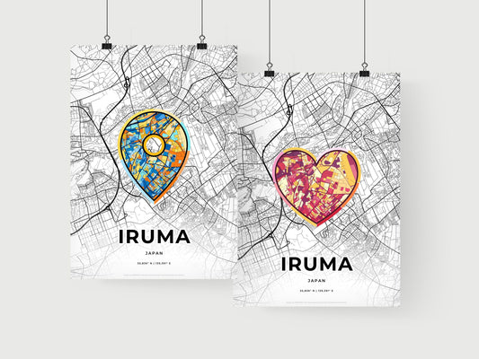 Iruma Japan art print for couples