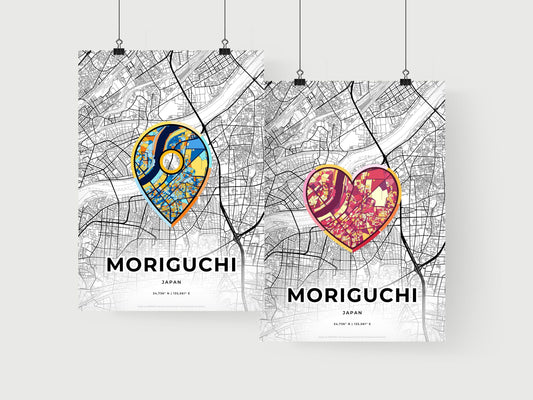 Moriguchi Japan art print for couples